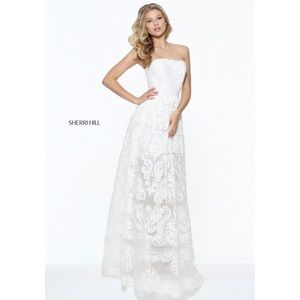 Sherri Hill Lace Ball Gown (size 0) - Black